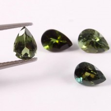 Natural Green tourmaline 7x5mm pear facet 3.10 cts